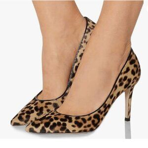 FSJ Women Sexy Leopard Printed Dress Shoes Pointy Toe High Heels Stilettos Pumps